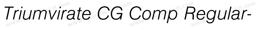 Triumvirate CG Comp Regular字体转换